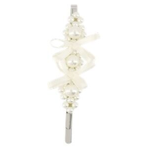 Petite Bow Hair Clip - Simone Rocha - Pearl - White